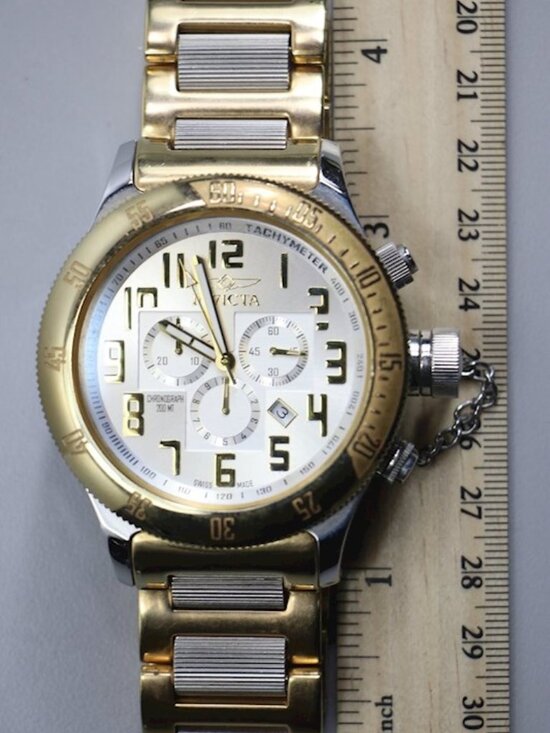 INVICTA RUSSIAN DIVER #4159 OFFSHORE MENS SWISS MADE 52MM TACHYMETER WATCH RARE - Picture 4 of 11